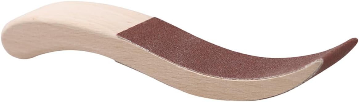 S Shape Sanding Board Felt Shaping Sanding Tool for Piano Tuning Wooden Polishing Tool