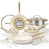 Gotham Steel 15 Pc Ceramic Cookware Set, Ceramic...