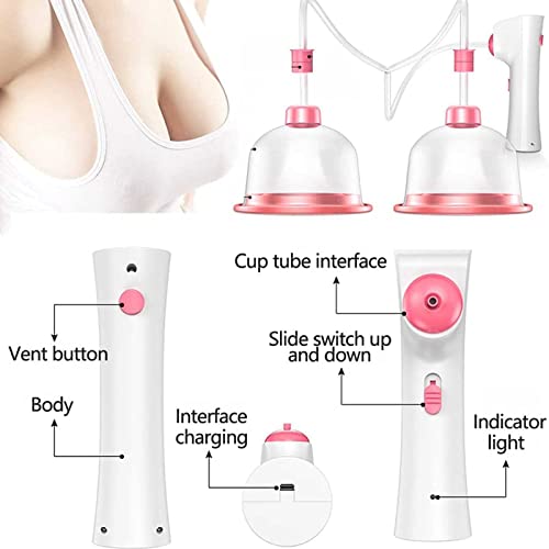 KSYXSL Elektrische borststimulator, bekerversterkende krachtige borstvergrotingsmachine diepe massage borsten, geschikt… - Afbeelding 8