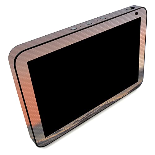 Image of MightySkins Carbon Fiber Skin Compatible with Amazon Echo Show 8 (Gen 2) - Sunset Sea | Protective, Durable Textured Carbon Fiber Finish | Easy to Apply | Made in The USA