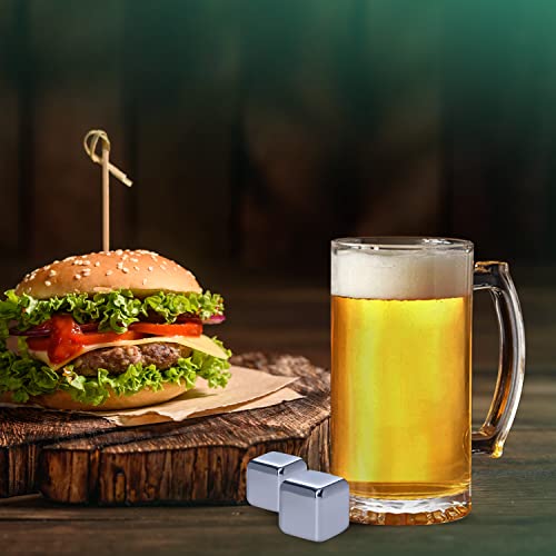 Beer Mug With Handle- Drinking Glass Dishwasher And Freezer Safe - Drinking Cup 26 Ounce Large Pub Beer Mug With 2 Stainless Steel Ice Cubes - Traditional Beer Mug, Tea Glass, Cocktail Glass #TOP5