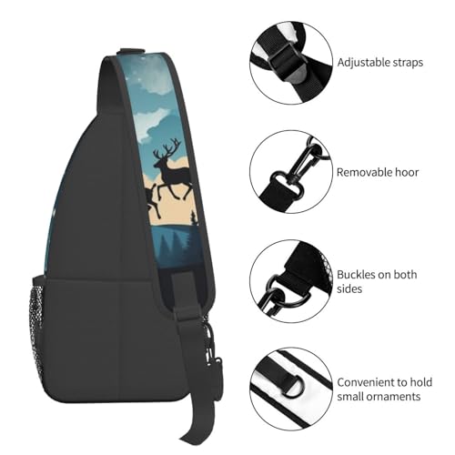 Bolso cruzado de pecho para hombre tipo bandolera negro miniatura 5