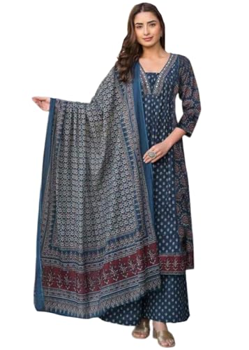 Kurta Anarkali en coton fait main : l'élégance indienne raffinée pour femme
