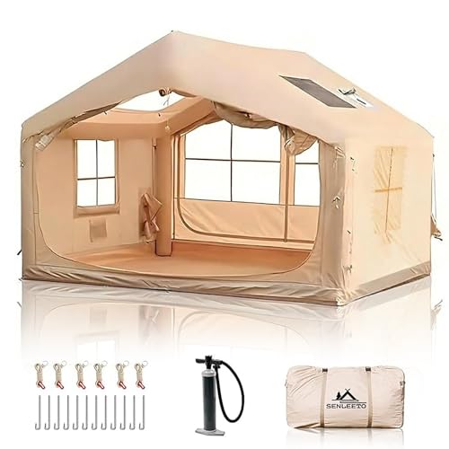 Carpa Inflable para Camping 6-8 Personas Beige