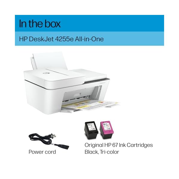 HP DeskJet 4255e Wireless All-in-One Color Inkjet Printer, Scanner, Copier, Best-for-Home, 3 Months of Instant Ink Included (588S6A) - Image 7