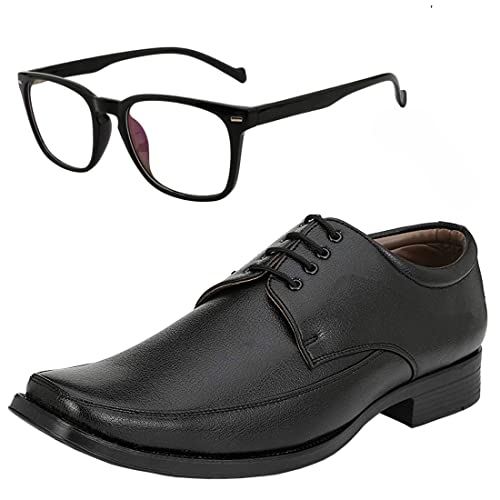 Image of Vitoria Stylish Men's Synthetic Leather Formal Shoes with Free Unisex Compter Black Freame Sunglasses /Office Shoes /Suit Shoes /Dress Shoes /Party Shoes