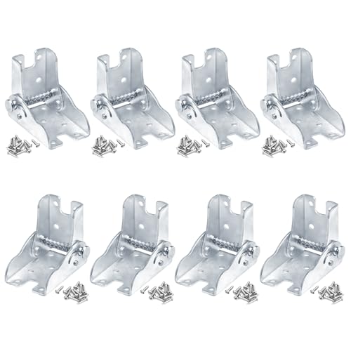 heneng 8 Pcs 0-90 Degrees Folding Table Legs Brackets, Max Load 176lbs, Lock Extension Support Bracket, Heavy Duty Self-Lock Hinges for Table Chair Bed Leg