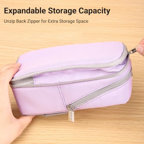 Image of KOKUYO Pencil Case Pouch, Standing Pen Pouch Bag, Foldable Magnetic Stand up Phone Pencil Holder Organizer, Large Capacity Portable Pencil Box for Office, Home & College Use. (Mag Critz Neo - Yellow)