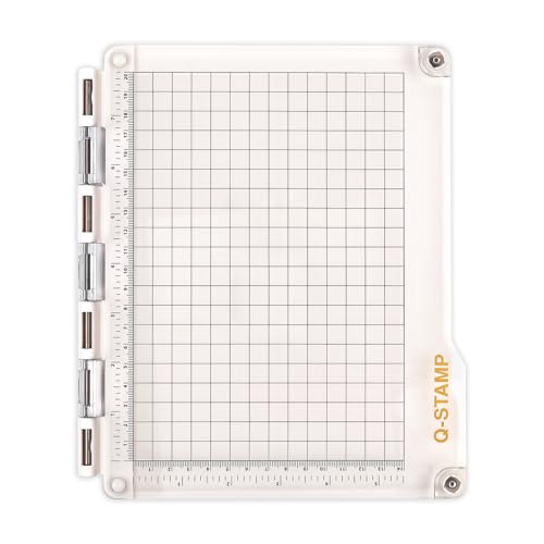 Stamp Platform with Grip Mat Stamp Positioning Tool for Accurate Craft Stamping DIY Scrapbooking Card Making Precision Stamping Tool for Paper Card Crafting