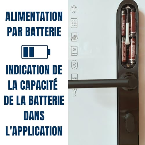 Serrure de porte intelligente TTlock à triple accès par empreinte code et mobile - 8