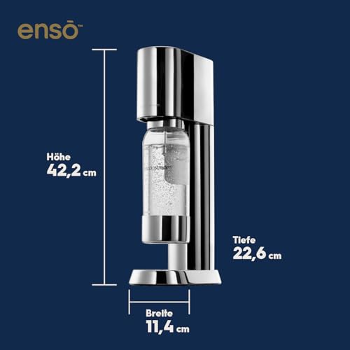 sodastream ENSO Wassersprudler - 1L Sprudlerflasche, Edelstahl, Silber – Ansicht 6