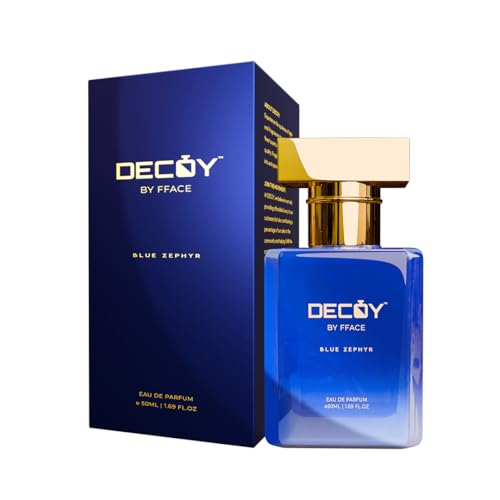 Image of Decoy Luxury Blue Zephyr EDP Perfume for Men | Fresh Aquatic Citrus Eau De Parfum | Grapefruit & Patchouli Fragrance for Gym, Office & Daily Wear | Premium Cool Scent | Travel Friendly Perfume Spray | 50ML (Blue Zephyr)