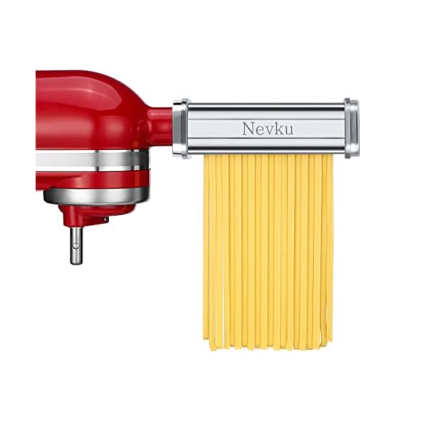   Pasta-Maker-Attachments-Set-for-all-KitchenAid-Stand-Mixer-including-Pasta-Sheet-Roller-Spaghetti-Cutter-Fettuccine-Cutter-by-Nevku