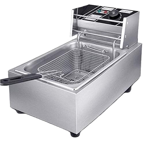 Image of Modern India Kitchenware 6 Litre Electric Deep Fryer, Stainless Steel Commercial Kitchen Appliance with Temperature Control