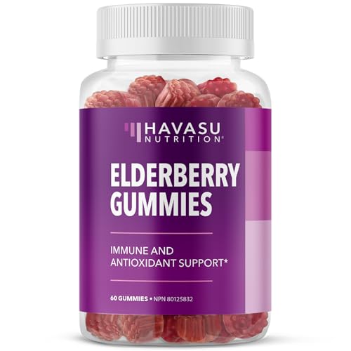 Elderberry Gummies 100mg for Fast Cold & Flu Relief | Immune Booster for Adults | Organic Sambucol Black Elderberry, Vitamin C & Zinc Gummies | Cough, Fever & Immune Support with Antioxidants | 60ct