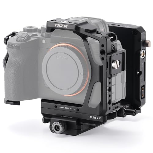 Image of Tilta Camera Cage Power Kit for Alpha 7V, A7V, A7IV, A7R V | V-Mount Battery Plate | PD USB-C, P-Tap & 2-Pin LEMO Outputs | ARCA Baseplate, Cold Shoe, 1 /4 inch-20 & 3 /8 inch-16 Mounting Threads | Black