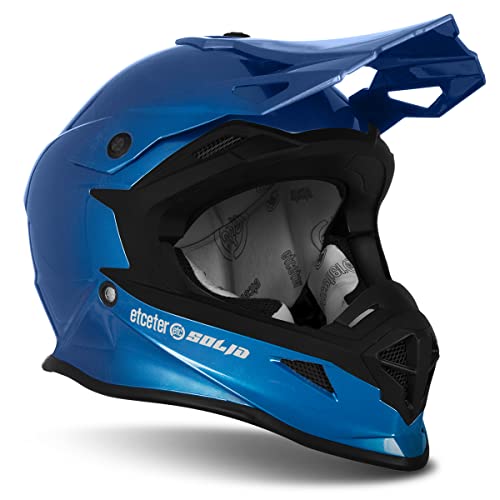 Capacete Aberto New Liberty Three Gp 88 Brilhante Viseira Fumê Azul 60