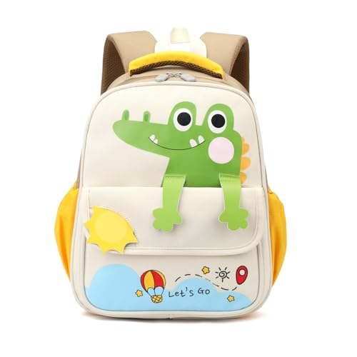 Toddler Backpack for Boys,Dinosaur Backpack for Kids Kindergarten Preschool Bookbag Toddler Boys&Girl School Bags,Khaki