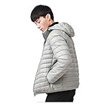 Down jacket Mens Puffer Coat Hooded Foldable Oversized Lightweight pake in a Bag Autumn Winter Mountain Equipment Ultra Light Unisex for Camping Hiking Stand-up Collar Black Blue Red S-7XL