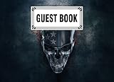  Guest Book: Guest Book Skull Cover , Guest book for Your Birthday Party, Anniversary, Bridal Shower, Visitors - 150 Pages, Size 8.25\