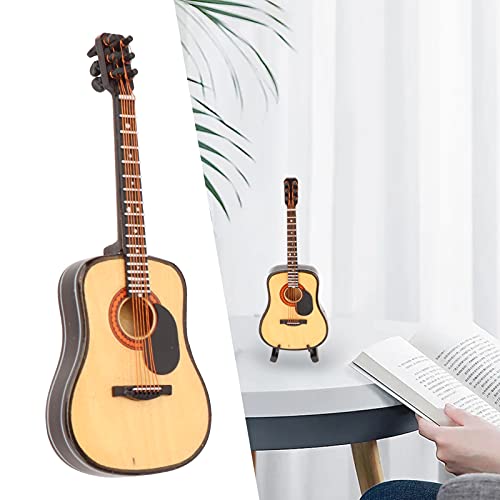 Gitaar Model, Houten Muziekinstrument Model Decoratie Mini Gitaar Replica Miniatuur Gitaar Voor Families Voor Muziek… - Image 8