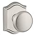 Baldwin Reserve ENROUTAR150 Entry Round Knob and Traditional Arch Rose Satin Nickel Finish