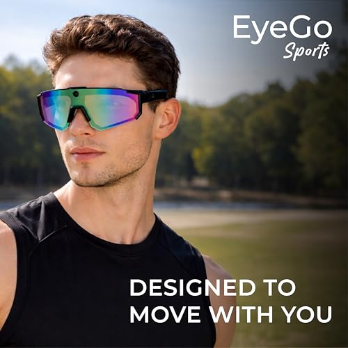 Image of iGear EYEGO Sports AI Smart Glasses with HD Camera, Voice Assistant, Open-Ear Audio, Hands-Free Calls & Music, Touch Controls, Lightweight Design, Android & iOS Compatible (Sports)
