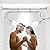 OURBAOFU Tandem Shower Heads, Double Shower Head for Couples, Dual Shower Head System for Two People, High Pressure and Adjustable Double Shower Heads (Silver)