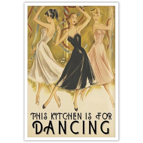 Funny Girl Dance Party Kitchen Wall Art 8x10 Canvas