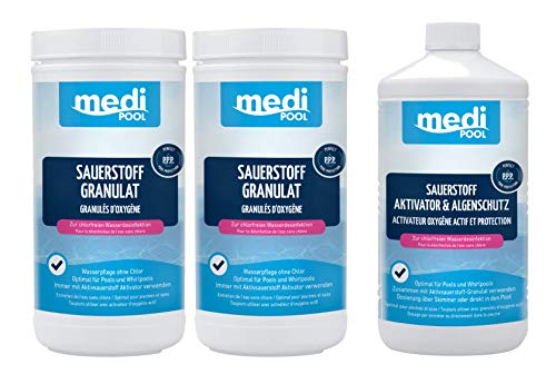 mediPOOL SET 2 x Sauerstoff Granulat 1,0 kg + 1 x Aktivsauerstoff Aktivator 1,0 l Cover