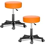CASARIA – CASARIA® Rollhocker Höhenverstellbar 2er Set 10cm Polsterung