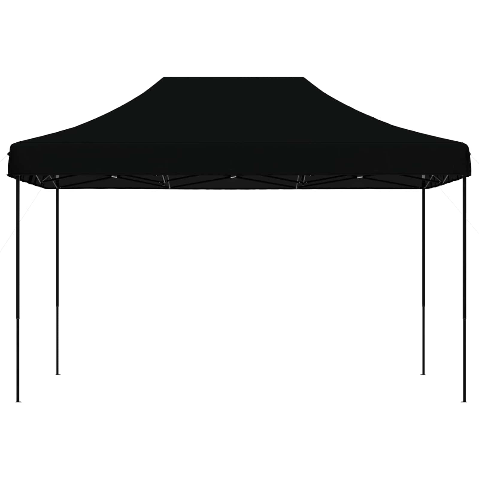 Tente de fête 279 x 410 x 315 cm en tissu Oxford noir avec cadre en acier