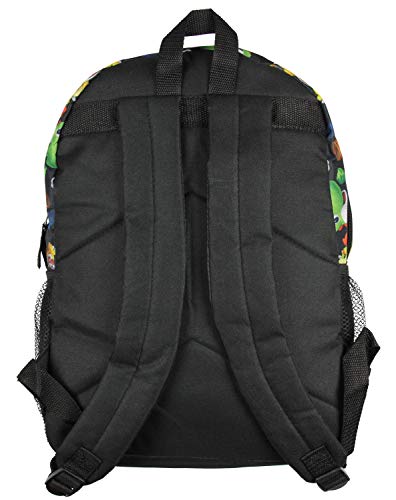 Super Mario Bros. Backpack All Over Character Print 16" Bag - Image 3