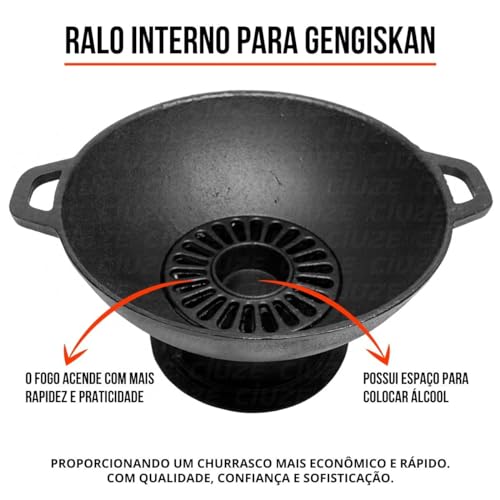 Churrasqueira Gengiskan Ferro Fundido - Chapa Inclinada