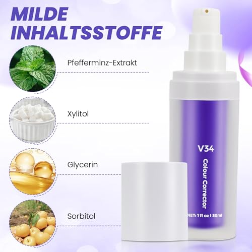 KAIOWPEIC Lila Zahnpasta Whitening, Zahnbleichende Zahnpasta,Strahlend Weiße Zähne,Zahnfleisch Reparatur,Effektive Verfärbungsentfernung, Zahnschmelzschutz, Frischer Atem