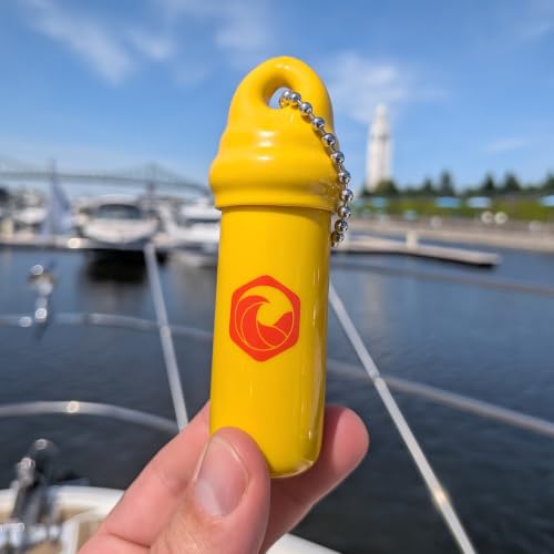 Image of Seahive Floating Keychain (1 pack) with Waterproof Safety Container Boat Key Float - Pontoon, Fishing Accessories key holder