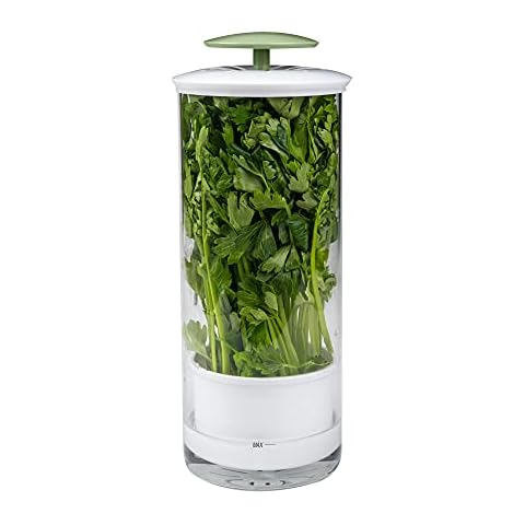 Goodful Herb Keeper Preserver, Designed for Optimum Breathable Airflow for Maximum Freshness, Water Line Ensures the Use of the Right Amount of Water, Stores in your Refrigerator Cover