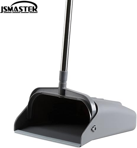 Miniatura 6 de JSMASTER Juego de recogedor y escoba con mango de acero inoxidable de 35 pulgadas ideal para interiores y exteriores garaje cocina oficina vestíbulo