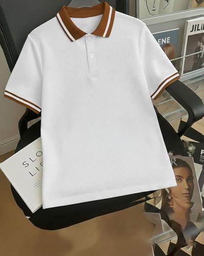 Image of AUSK Men's Polo T-Shirt & Track Pant Co-Ord Set | Cotton Blend Regular Fit Half Sleeve Polo Neck Tshirt with Elastic Waist Track Pant | Casual Lounge, Travel & Weekend Wear Outfit Set for Men