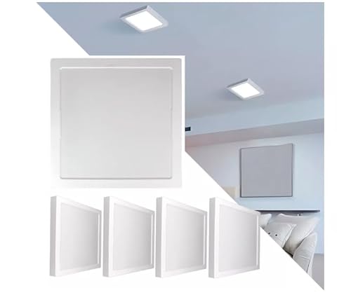 Kit 5 Painel Plafon Teto 25w Quadrado Sobrepor Led Luz Frio
