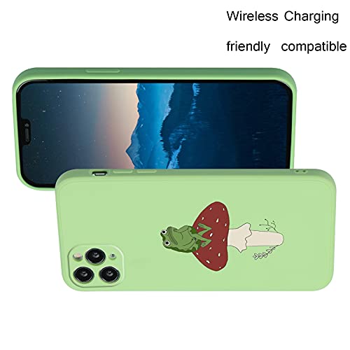 Suitca Compatible With Iphone 11 Pro Cute Frog On Mushroom Phone Case For Iphone 11 Prokawaii Iphone Case With Cool Design Slim Bumper Protective Case Cover Iphone11 Pro(5.8Inch) #TOP4