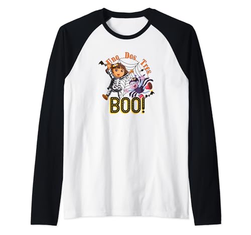 Dora the Explorer Halloween Uno…Dos…Tres BOO! Raglan Baseball Tee