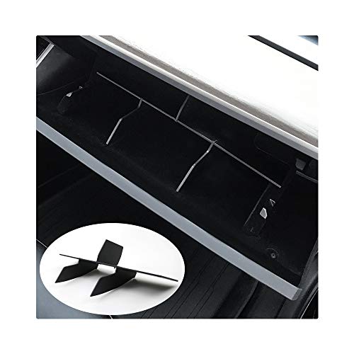 YEE PIN Car Glove Box Organizer Armrest Box Interval Storage Insert Divider Interior Accessories Compatible with Tesla Model 3 2018 2019 Interior Accessories