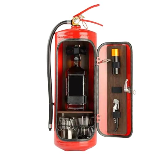 JIEBWCHA Extintor Minibar, regalo personalizado, extintor de incendios, minibar, el minibar para todos los bomberos, el minibar elegante como extintor
