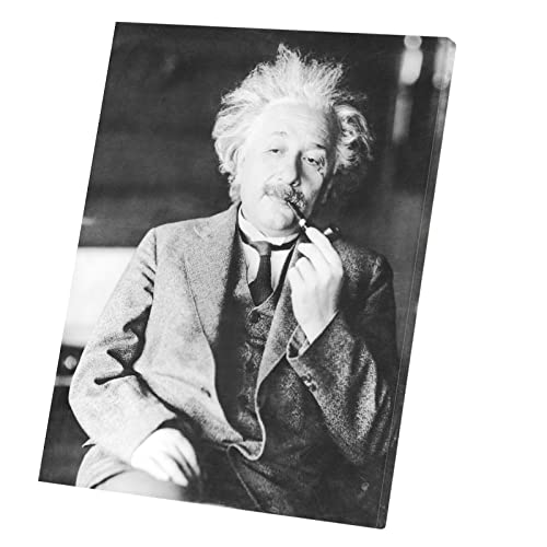 Tableau Albert Einstein toile imprimée 40x52 cm pour déco
