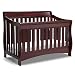Delta Children Bentley S Series 4-in-1 Convertible Baby Crib, Black Cherry Espresso