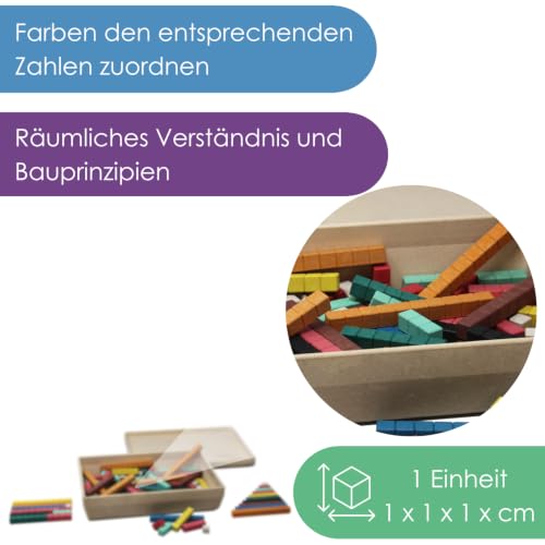WISSNER® RE-Wood Rechenstäbchen 10 Farben (126 Stück) – Grundschule – Ansicht 5