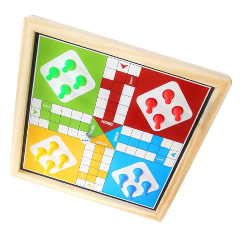 Image of THE GAME FACTORY Magnetic 2-in-1 Wooden Chess and Ludo Board Game - Premium Travel-Friendly Game Set for Kids & Family - Durable Wooden Board with Bright Colors