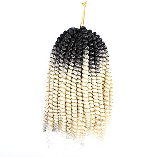 Yisimei Spring Twist Hair 12 Inches 3 Packs/Lot 60 Strands Spring Twist Hair Ombre 18 Colors Available High Temperature Fiber Hair Extensions (12“ 3PCS/Lot, B3)