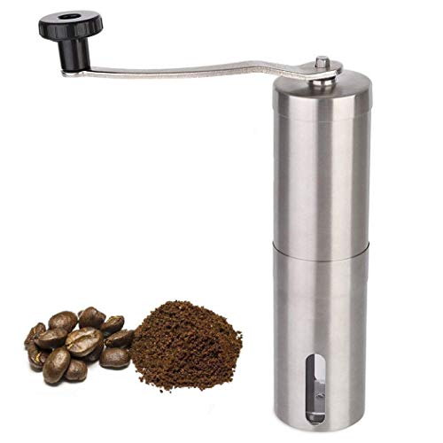FWQPRA Stainless Steel Silver Handmade Coffee Bean Grinders Grinder Kitchen Grinding Tool 30g 4.9 X 18.8 cm